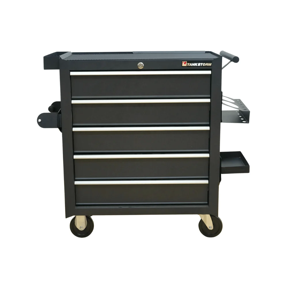 5 Drawer Mobile Tattoo Workstation - Black - Image 2