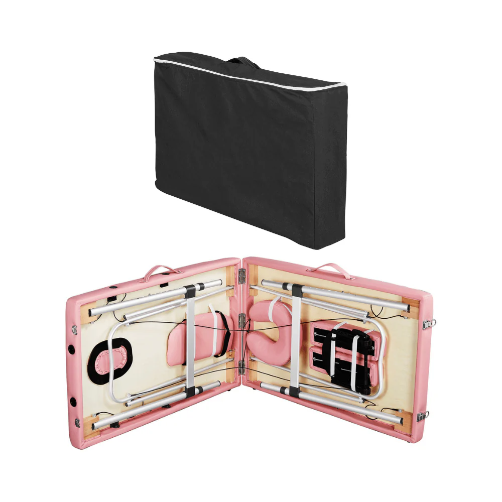Adjustable Foldable Studio Bed With Headrest and Armrest - Pink - Image 3