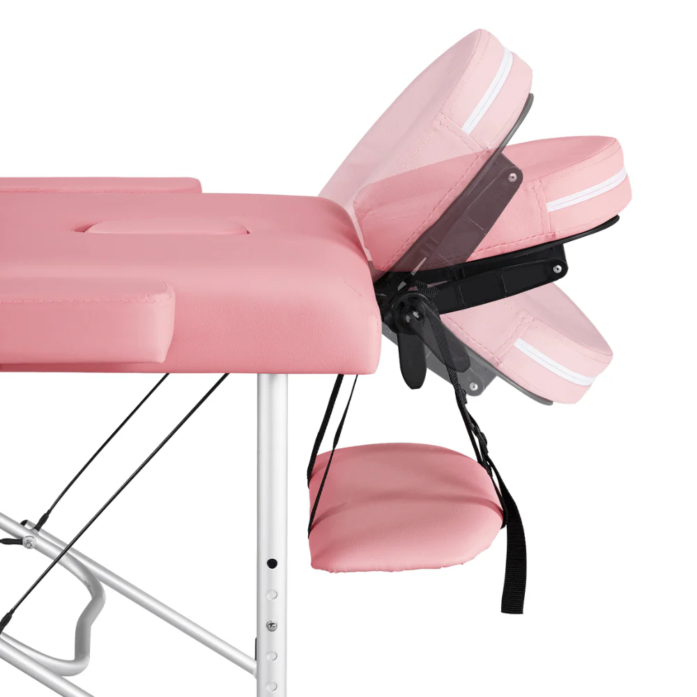 Adjustable Foldable Studio Bed With Headrest and Armrest - Pink - Image 4