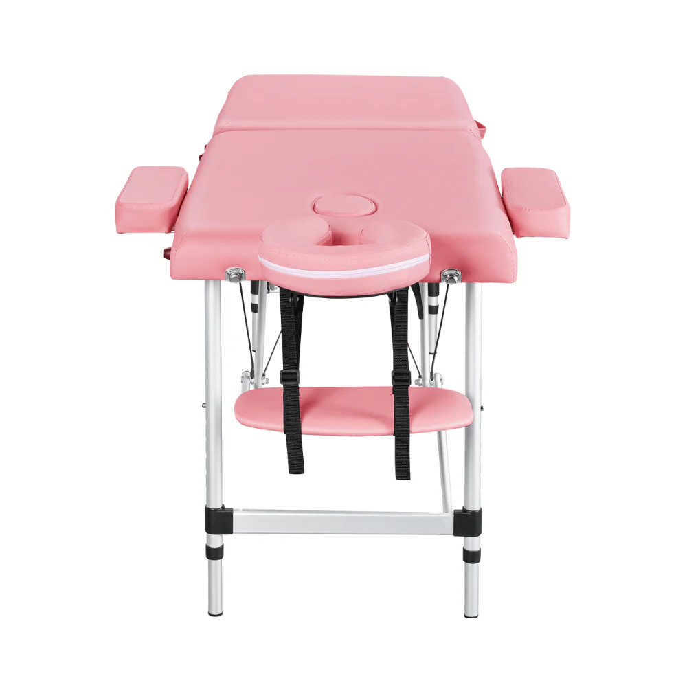 Adjustable Foldable Studio Bed With Headrest and Armrest - Pink - Image 5