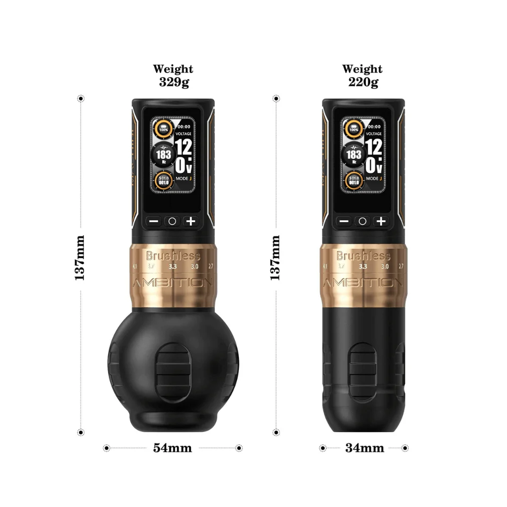 Ambition Ninja Max 280 Wireless Tattoo Machine - 2x Batteries - Image 4