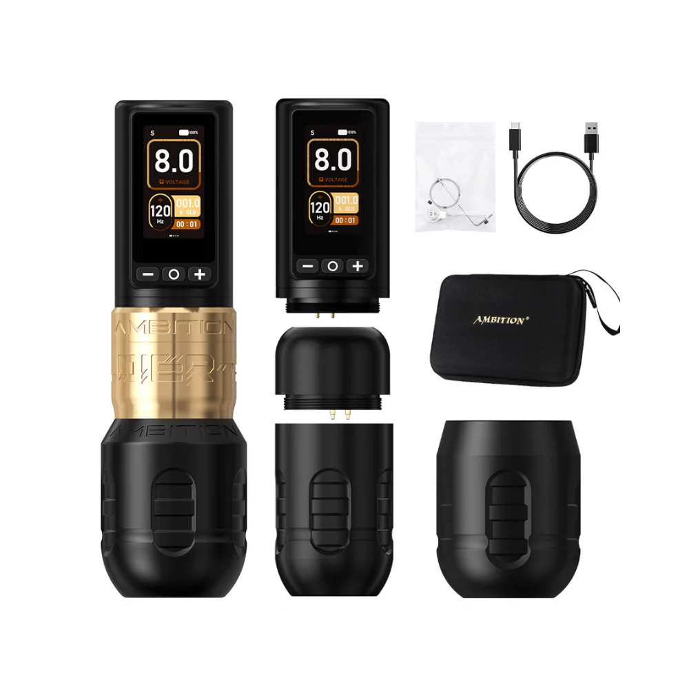 Ambition Soldier 270 Wireless Tattoo Machine - 2x Batteries - Image 7