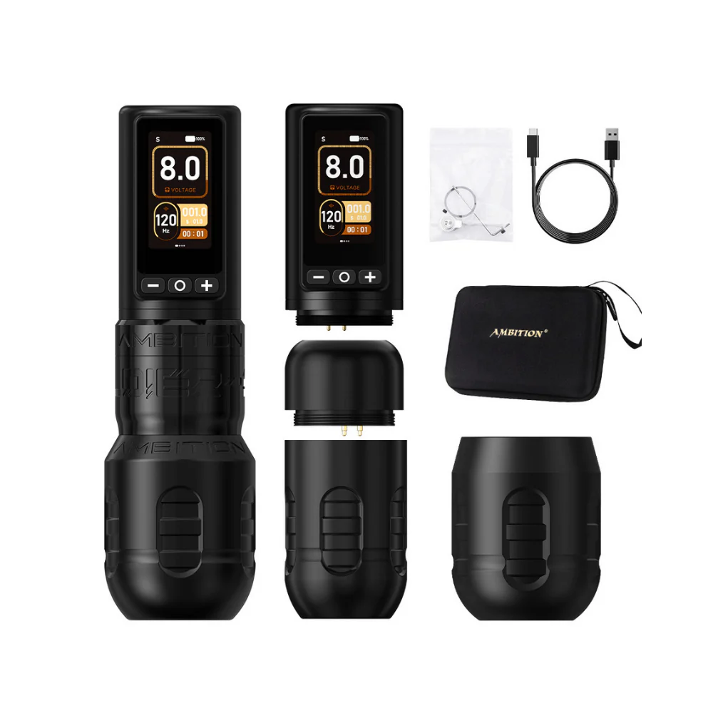 Ambition Soldier 270 Wireless Tattoo Machine - 2x Batteries - Image 8