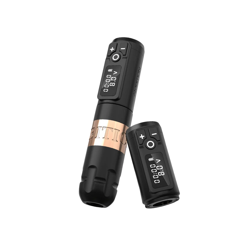 Ambition Soldier Wireless Tattoo Machine - 2x Batteries
