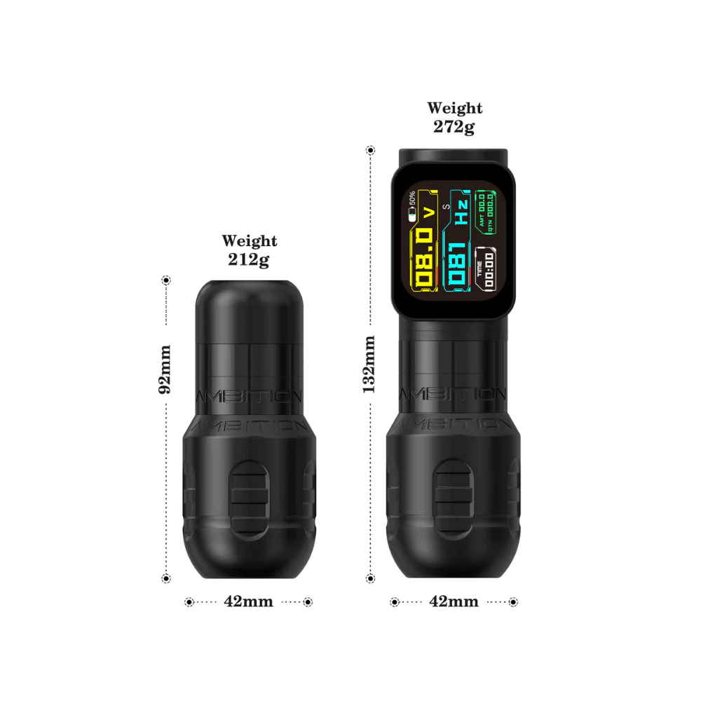 Ambition Zetton Pro Wireless Tattoo Machine - 2x Batteries - Image 3