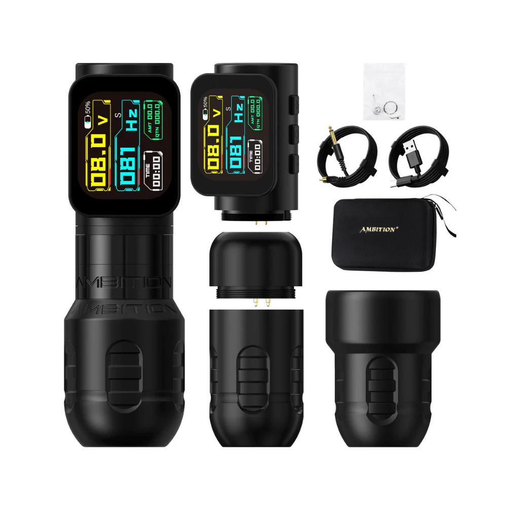 Ambition Zetton Pro Wireless Tattoo Machine - 2x Batteries - Image 4