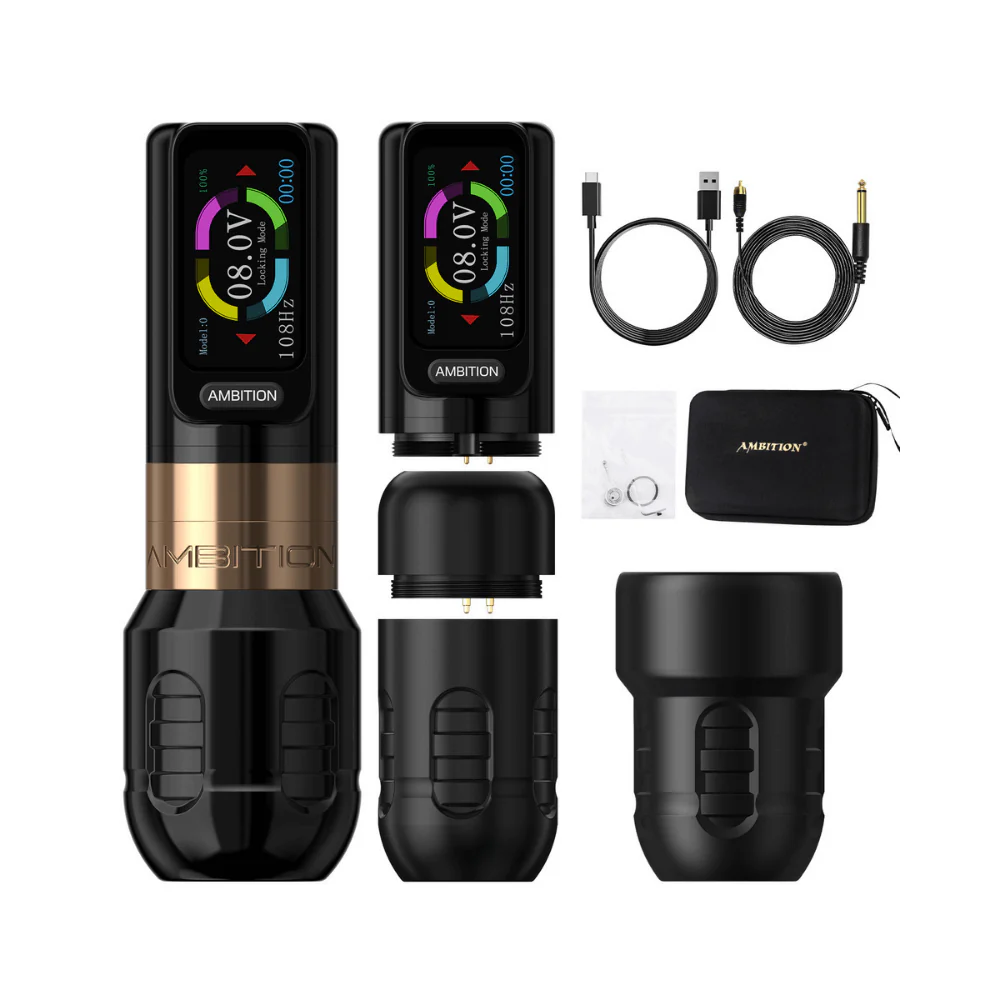 Ambition Zetton Wireless Tattoo Machine - 2x Batteries - Image 3
