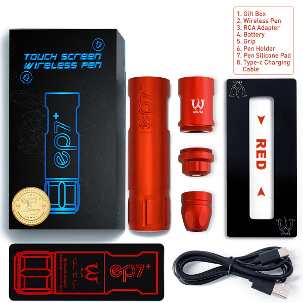 AVA EP7+ Wireless Touchscreen Tattoo Rotary Pen Kit - Image 13