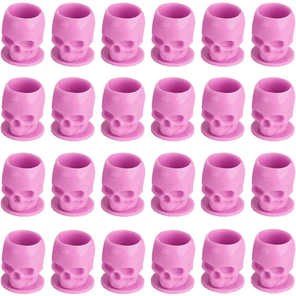 Bag of 200 Plastic Skull Ink Cups - Image 3
