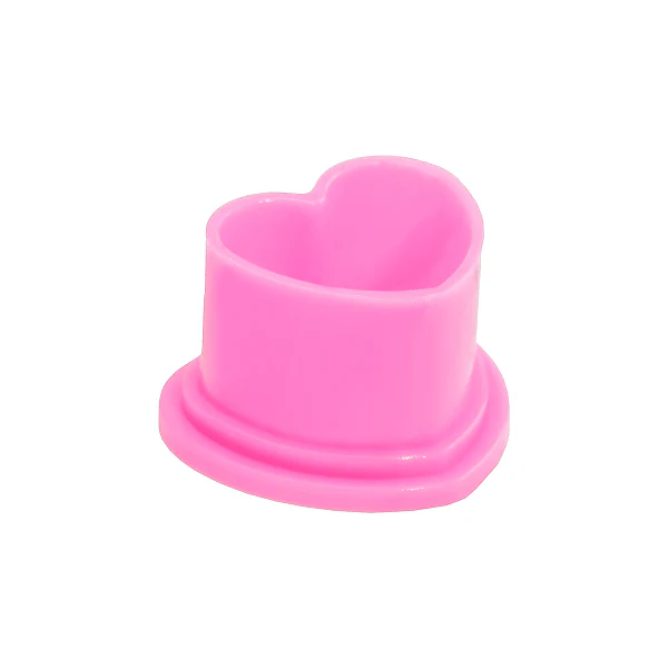 Saferly Heart Ink Caps - Pink (Bag of 500) - Image 2