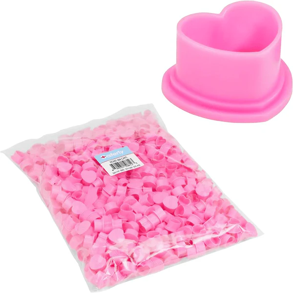 Saferly Heart Ink Caps - Pink (Bag of 500) - Image 4
