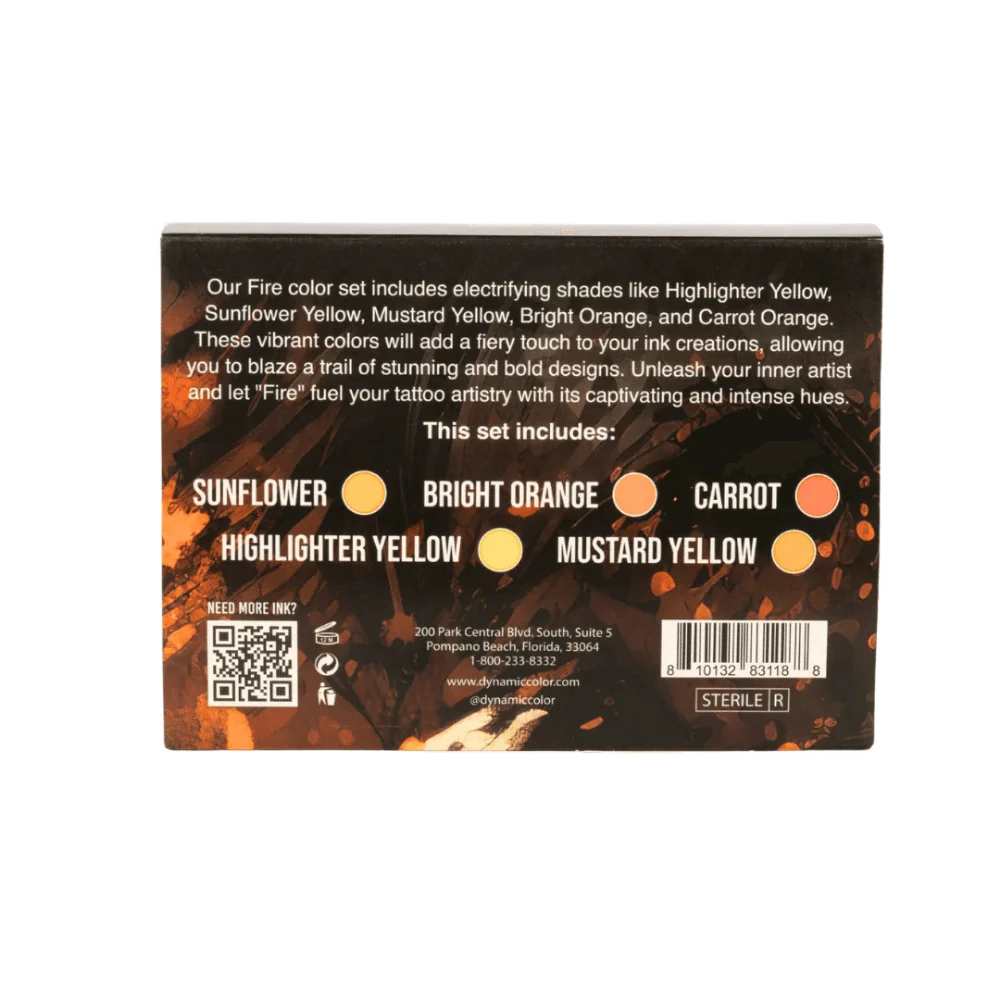 Dynamic Platinum Tattoo Ink Fire Colour Set (1oz) - Image 4