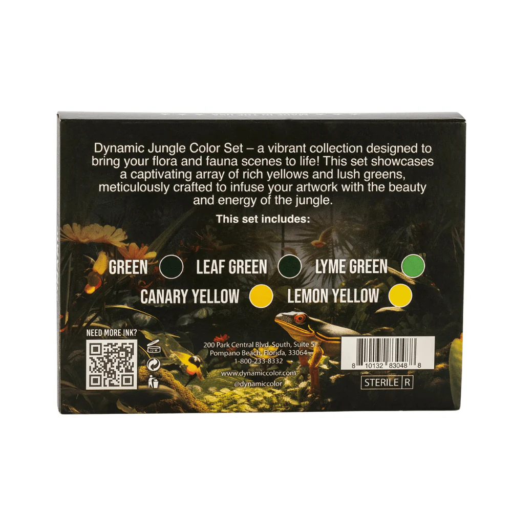 Dynamic Tattoo Ink Jungle Colour Set (1oz) - Image 3