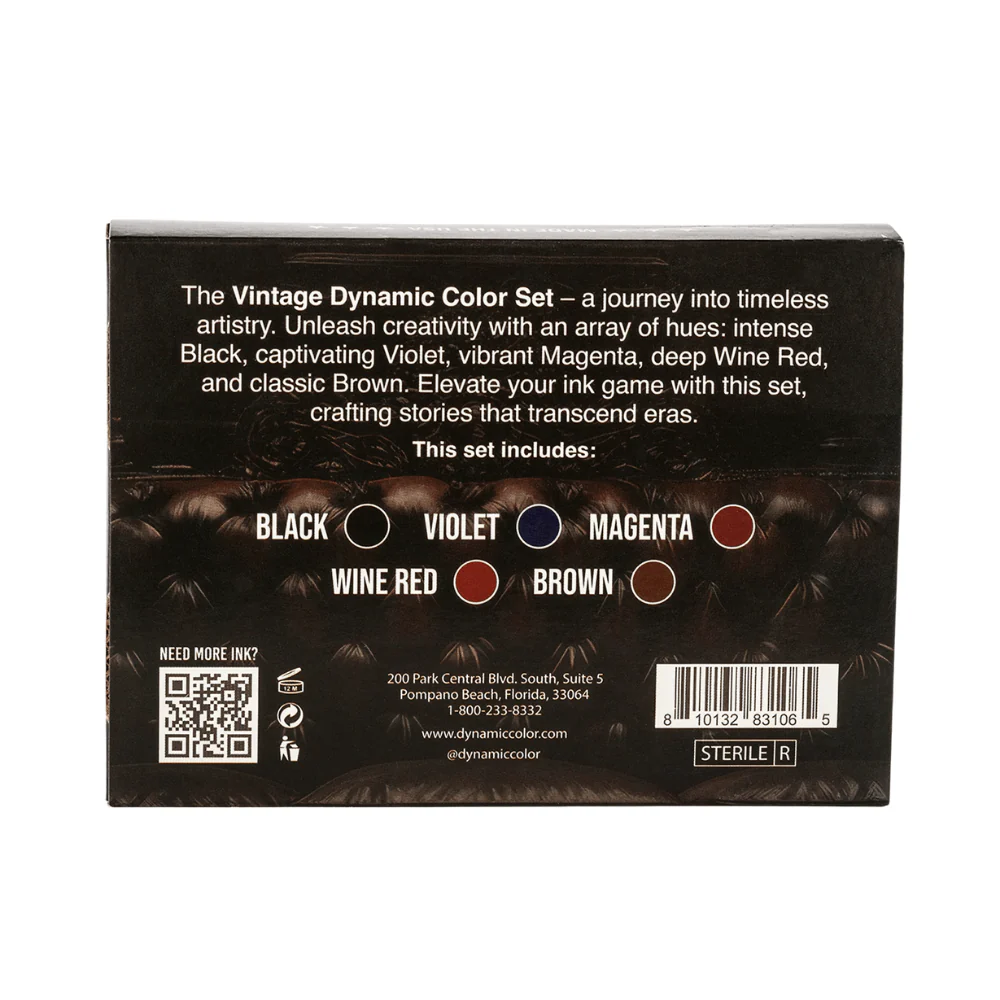 Dynamic Tattoo Ink Vintage Colour Set (1oz) - Image 3