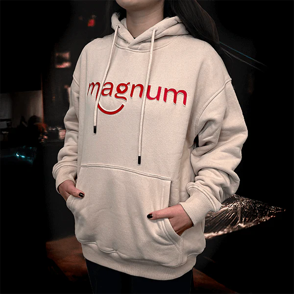 Magnum Logo Hoodie - Soft Ivory (Sizes S-2XL) - Image 4
