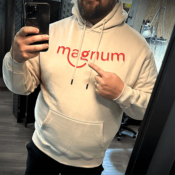 Magnum Logo Hoodie - Soft Ivory (Sizes S-2XL) - Image 5
