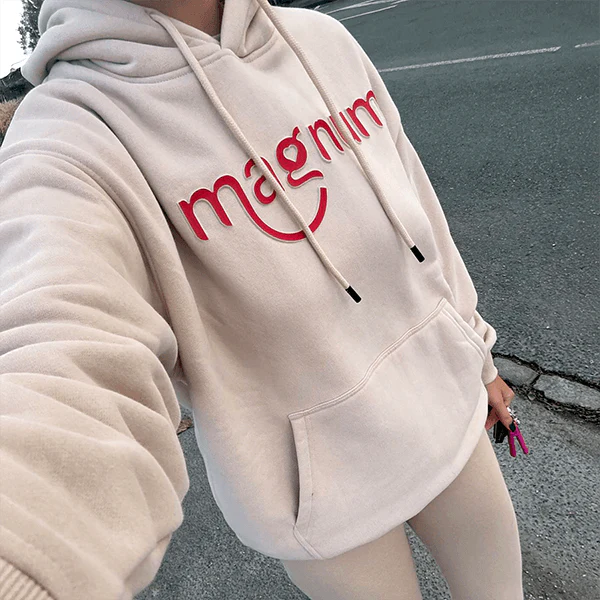 Magnum Logo Hoodie - Soft Ivory (Sizes S-2XL) - Image 6