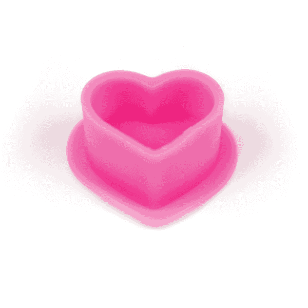 Magnum Silicone Heart Ink Cups - Pink (100) - Image 2
