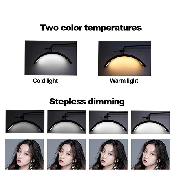 White Half Moon Beauty Lamp - Image 4