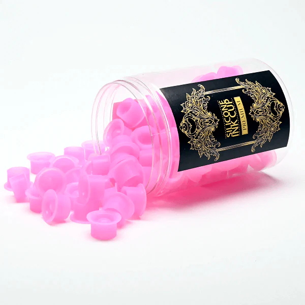 Pink Silicone Ink Cups (100) - Image 2