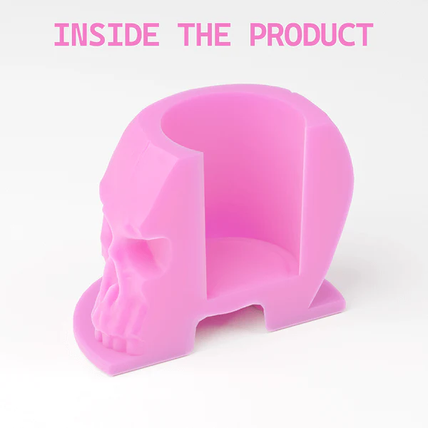 Pink Skull Silicone Ink Cups – Pack of 200 - Image 2