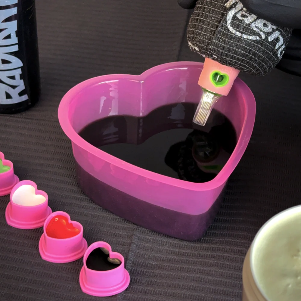 Saferly Heart Rinse Cups - Pink (Pack of 50) - Image 5