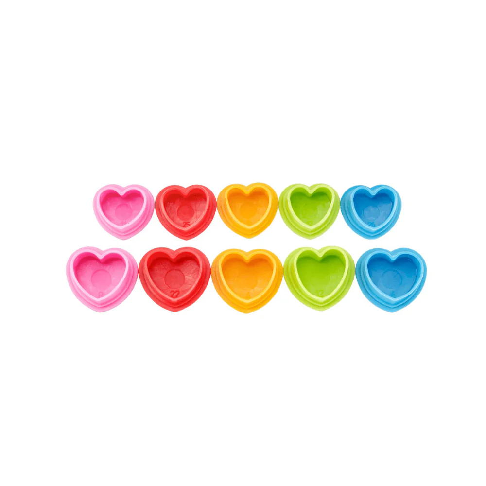 Saferly Silicone Heart Ink Caps - Medium #11 (Bag of 500)