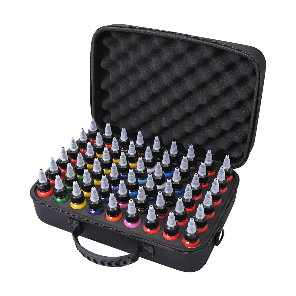Tattoo Ink Bottle Travel Holder Case - For 54 Colours