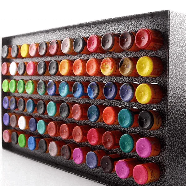 Tattoo Pigment Wall Rack - Ink Display (78 Holes) - Image 2
