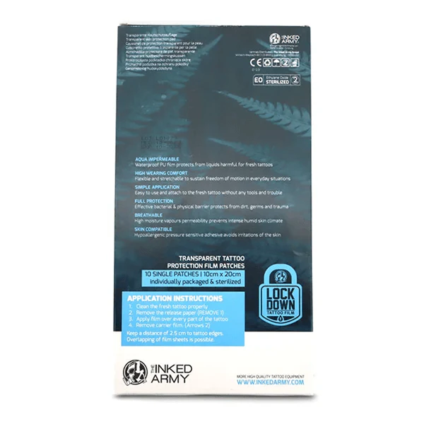 The Inked Army Lock Down - Breatheable Tattoo Film Sheets - 20cm x 10cm (10 PCS) - Image 5