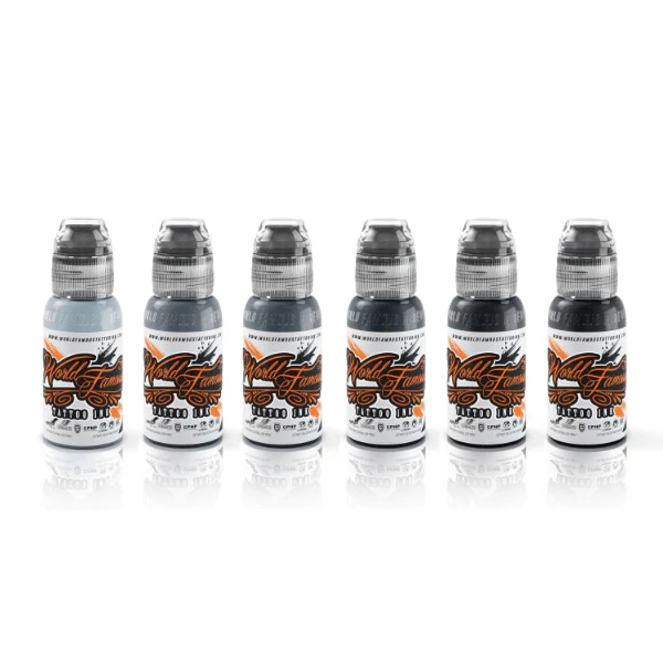 World Famous Ink - A.D. Pancho Pastel Grey (Set of 6)